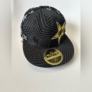 Rockstar energy Fox racing hat black stars Y2K
